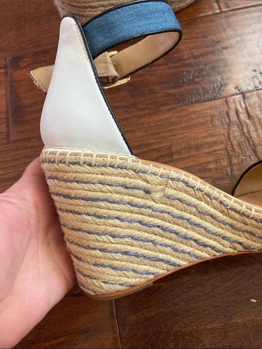 Cabi “Parker” Espadrille Wedge Sandals with Ankle Strap - Picture 7 of 15